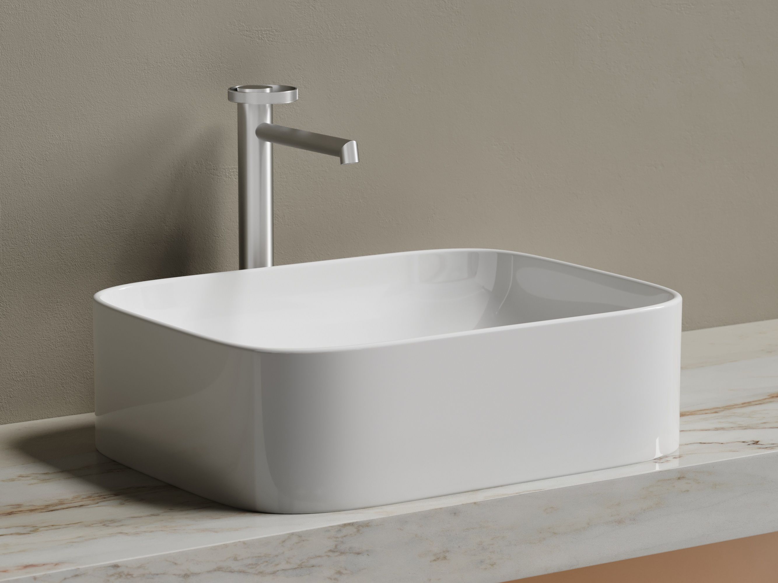 Умывальник чаша накладная прямоугольная CN6052