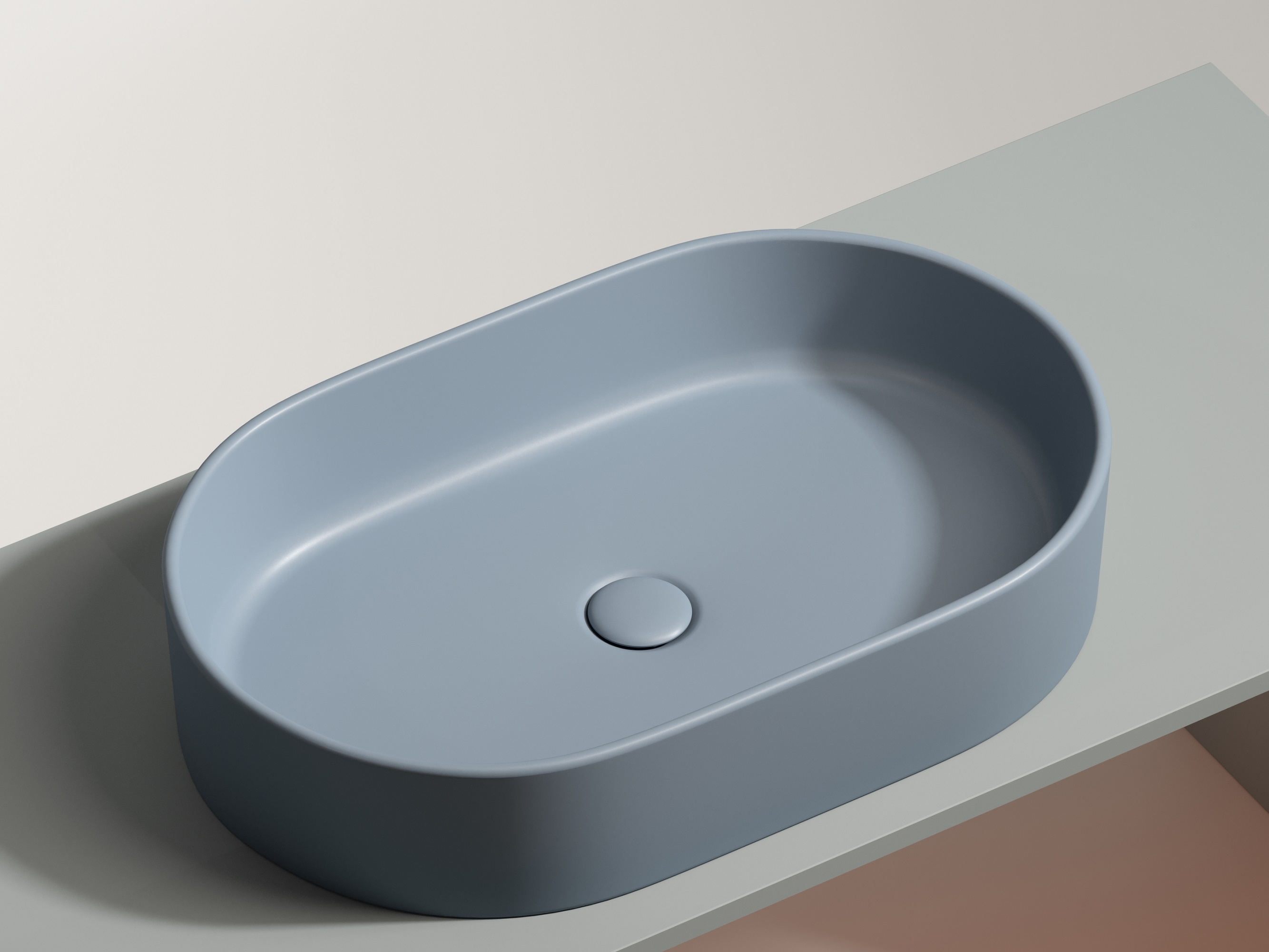 Умывальник чаша накладная овальная CN6048MHL