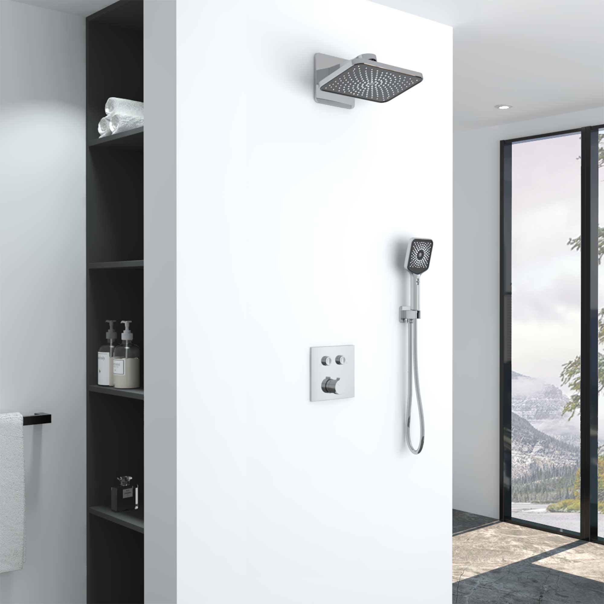 Душевая система Vincea VSFW-421I4CH встраиваемая в стену цвет хром