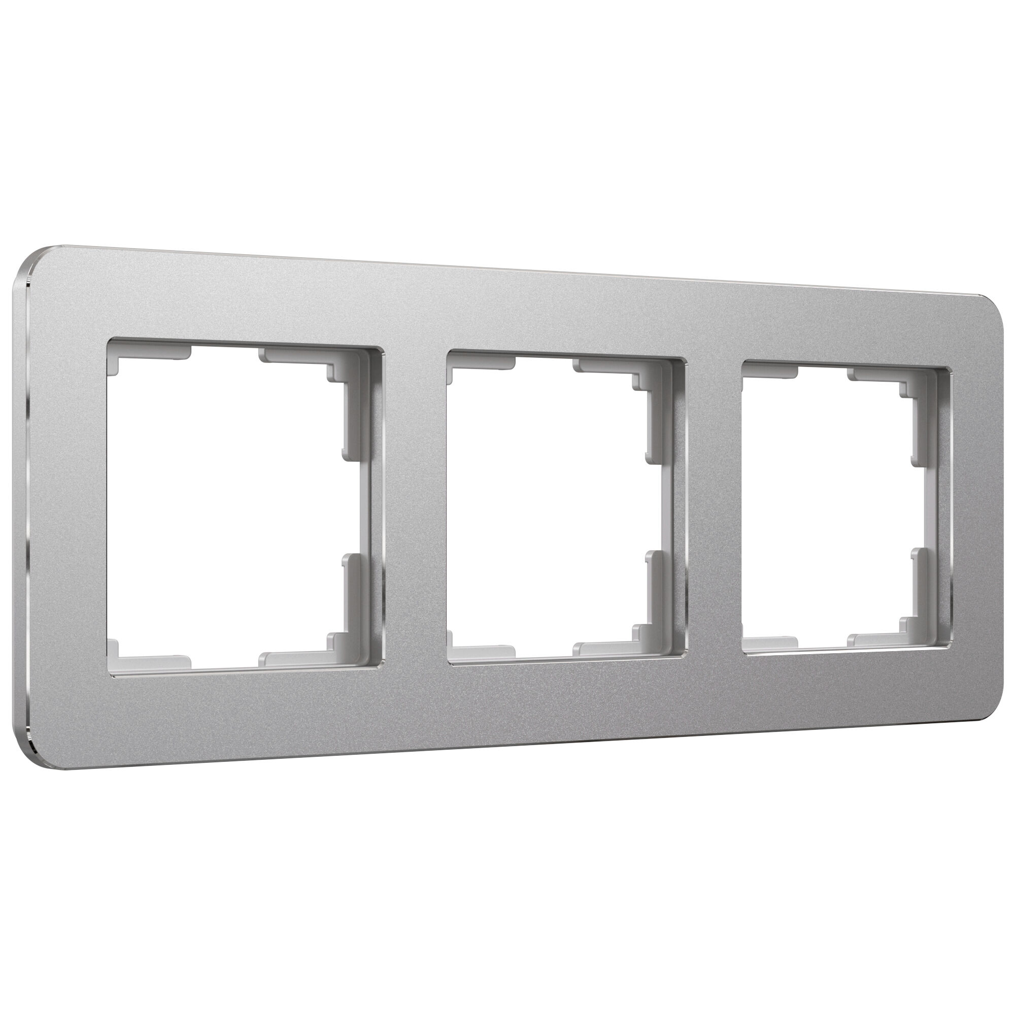 Рамка на 3 поста Platinum алюминий Werkel
