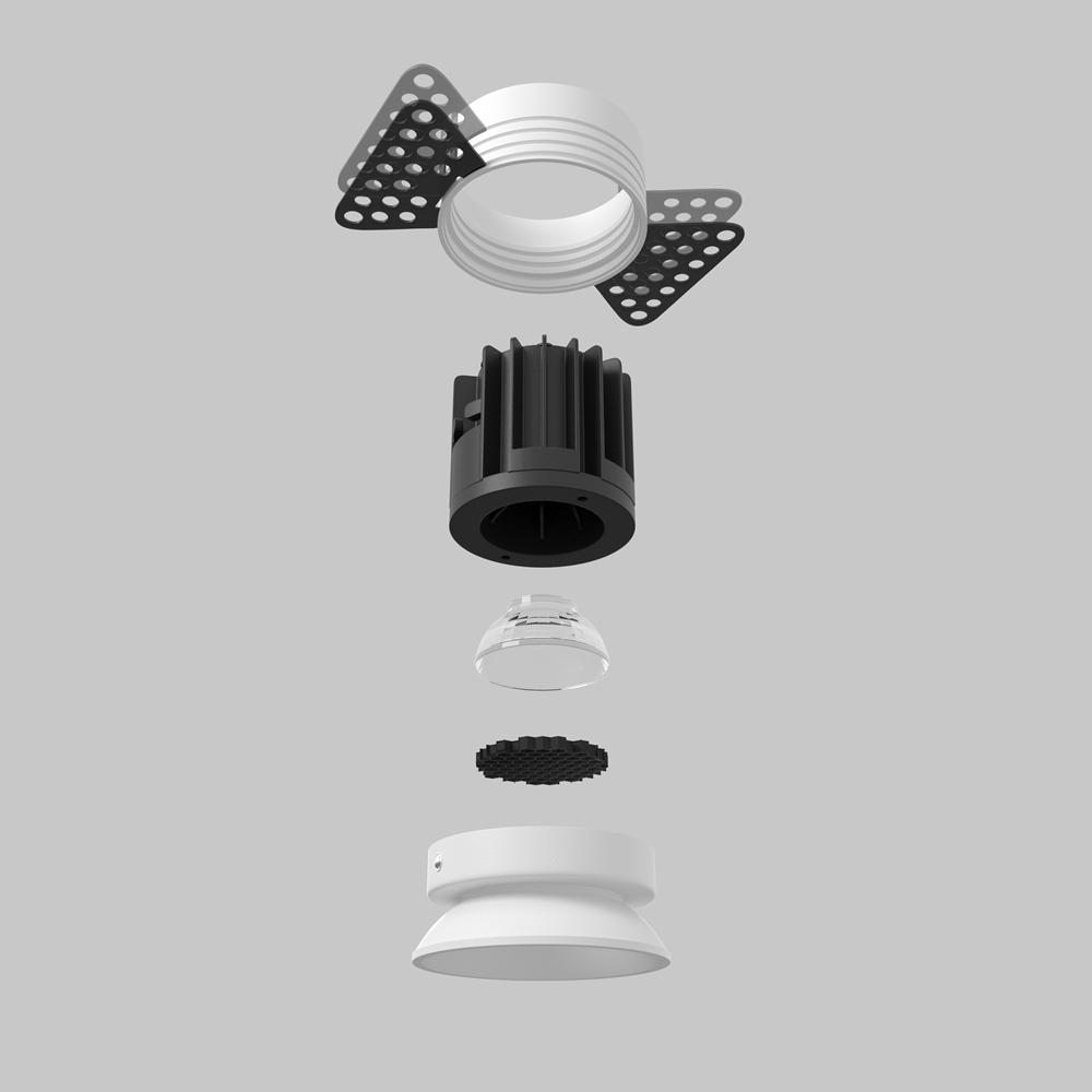 Встраиваемый светильник Maytoni Round 2700K 7Вт 60° DL058-7W2.7K-TRS-W