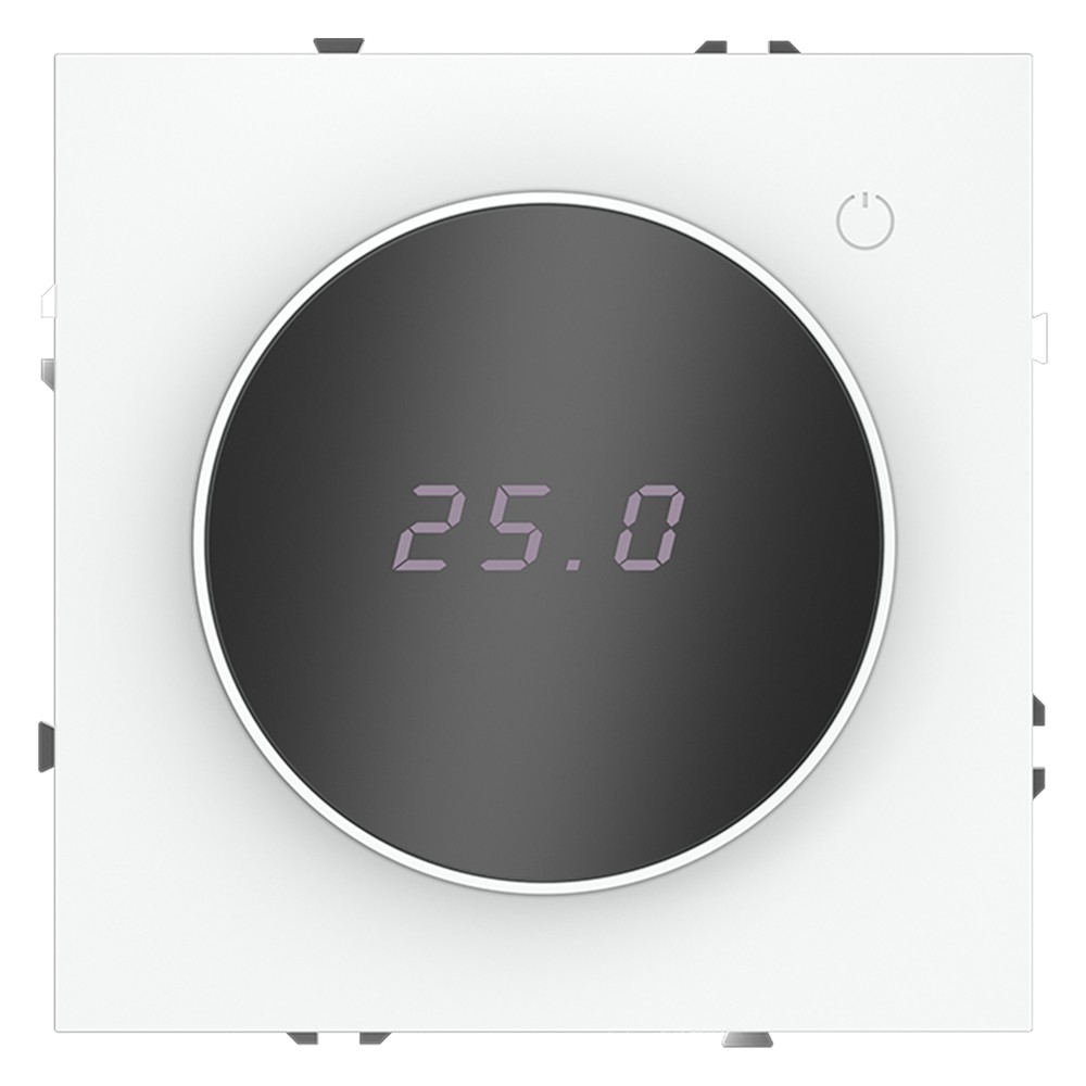 Терморегулятор электронный VOLTUM S70 с индикацией и датчиком, для теплого пола, (белый матовый)