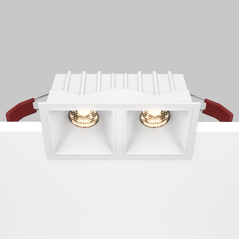 Встраиваемый светильник Maytoni Alfa LED 3000K 2x10Вт 36° DL043-02-10W3K-SQ-W