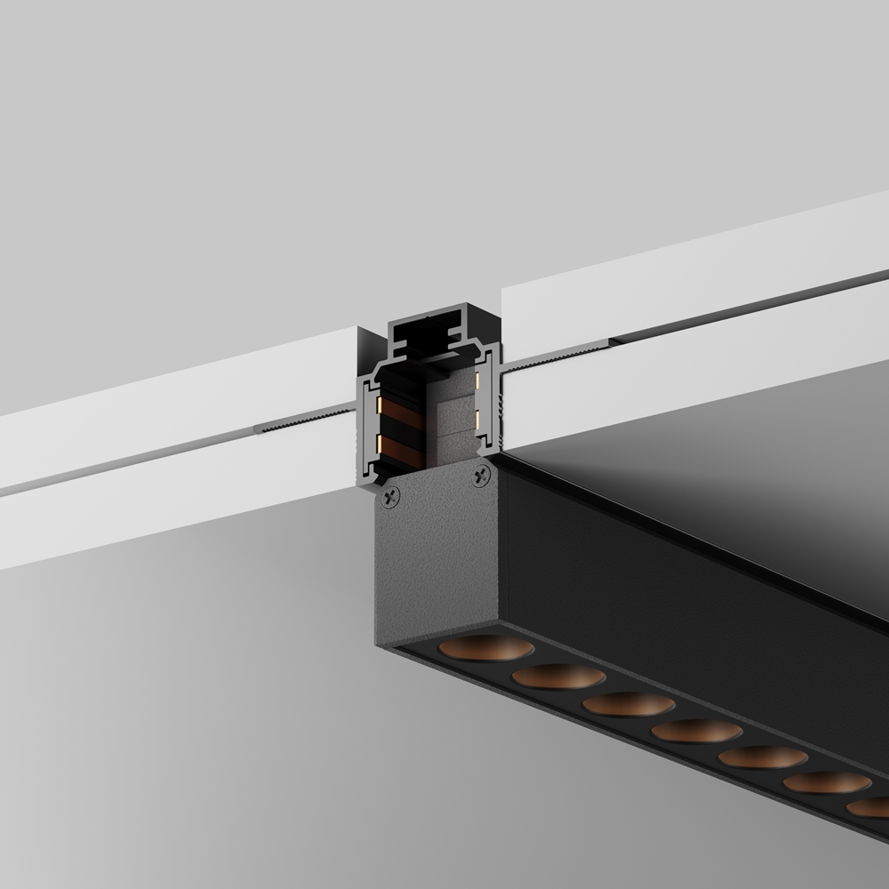 Шинопровод 1 м Exility встраиваемый под ГКЛ 12,5мм, черный Maytoni TRX034-421.12B