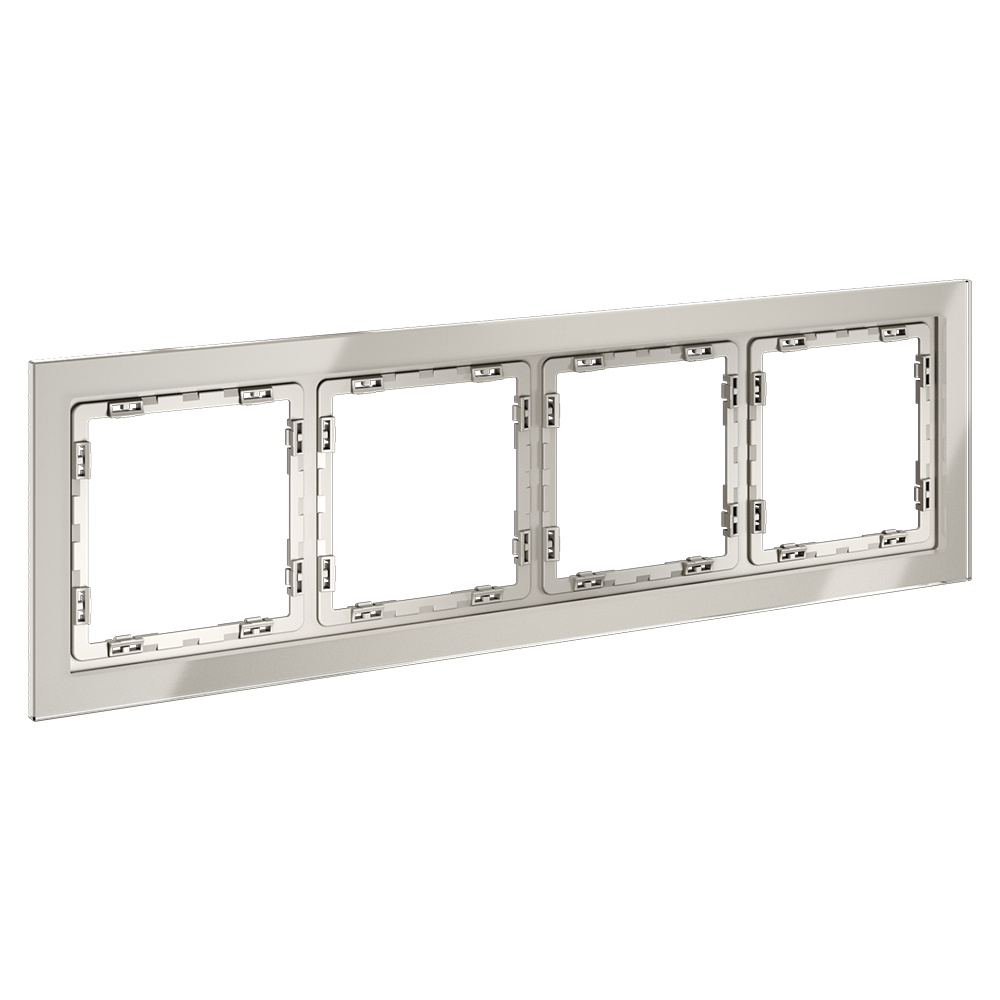 Рамка стеклянная VOLTUM S70 на 4 поста, (кашемир, стекло)