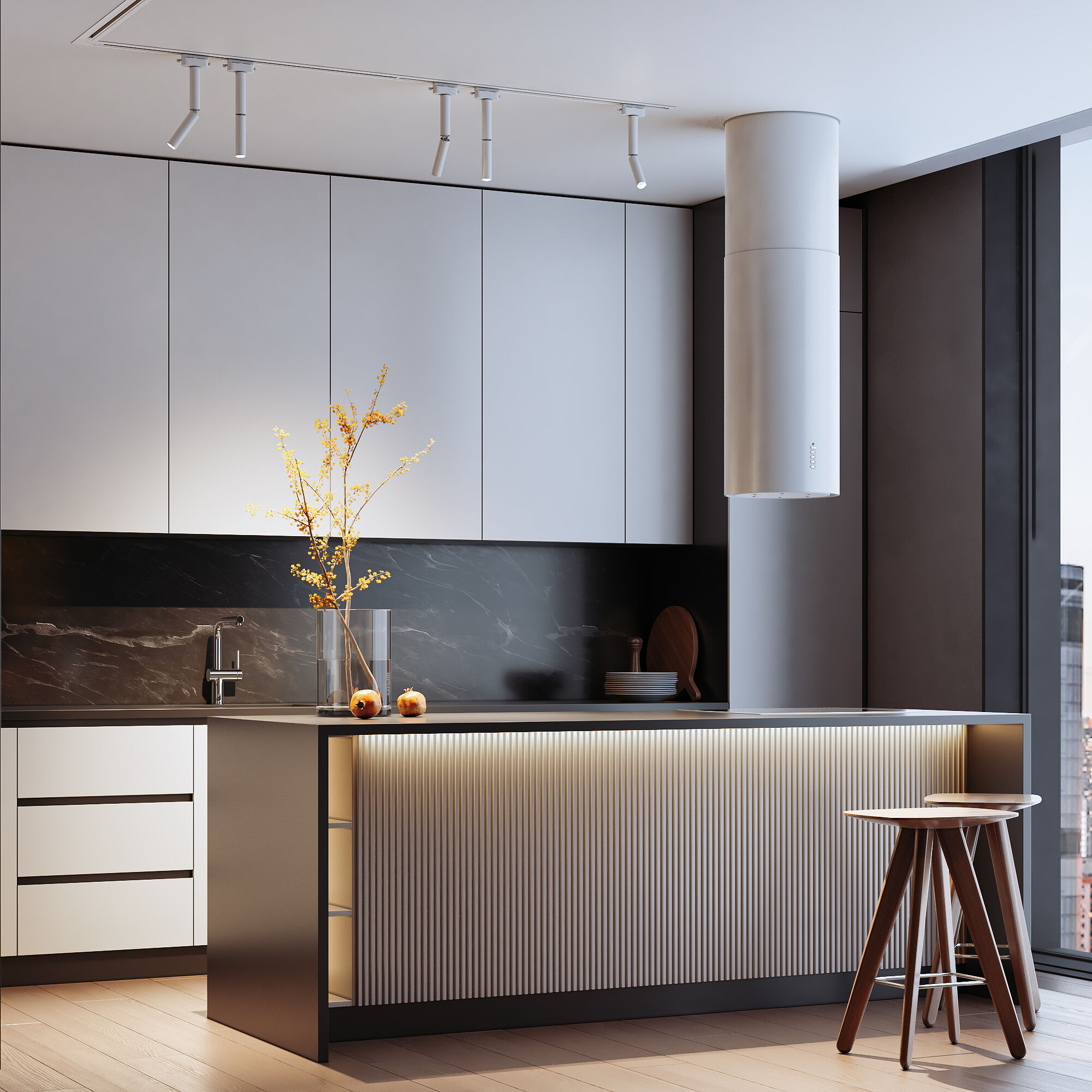 Basic System Трековый поворотный светильник 6W 4000K Pika белый