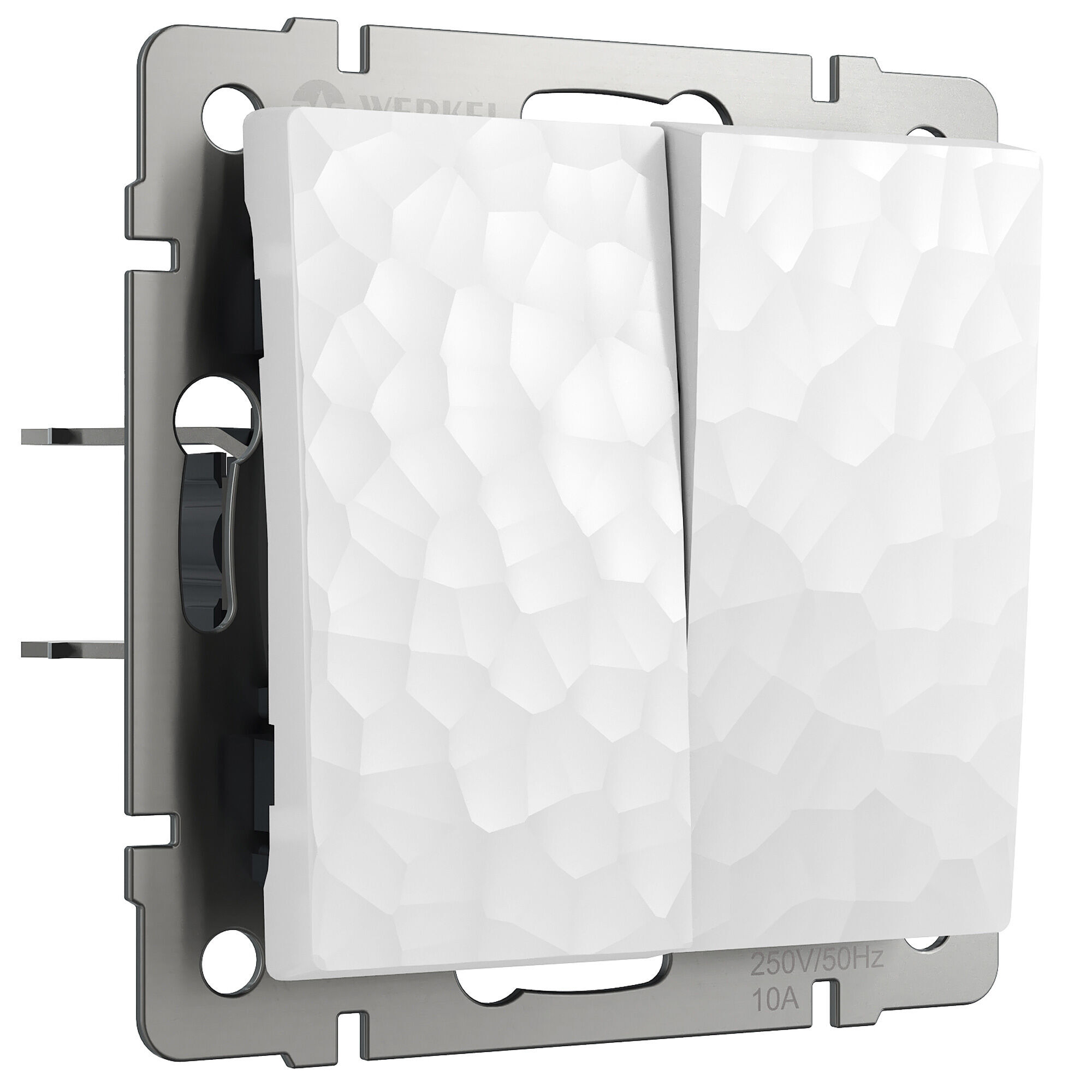 Выключатель двухклавишный (белый) Werkel