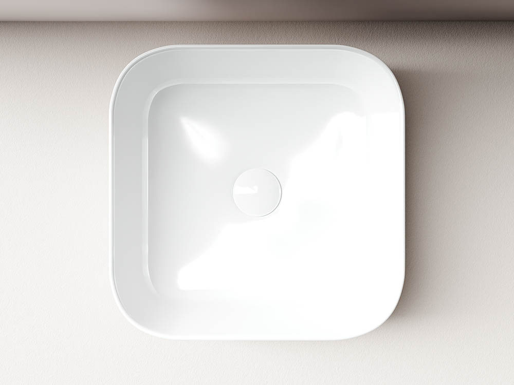 Умывальник чаша накладная квадратная CN6012