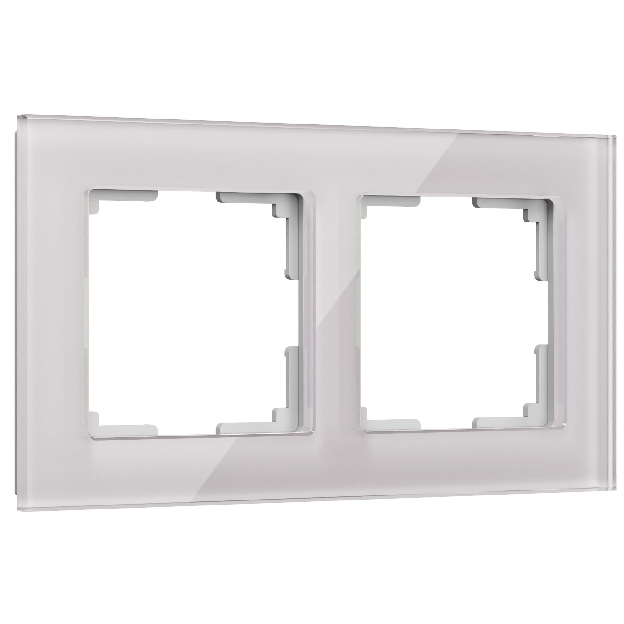 Рамка на 2 поста (дымчатый,стекло) Werkel