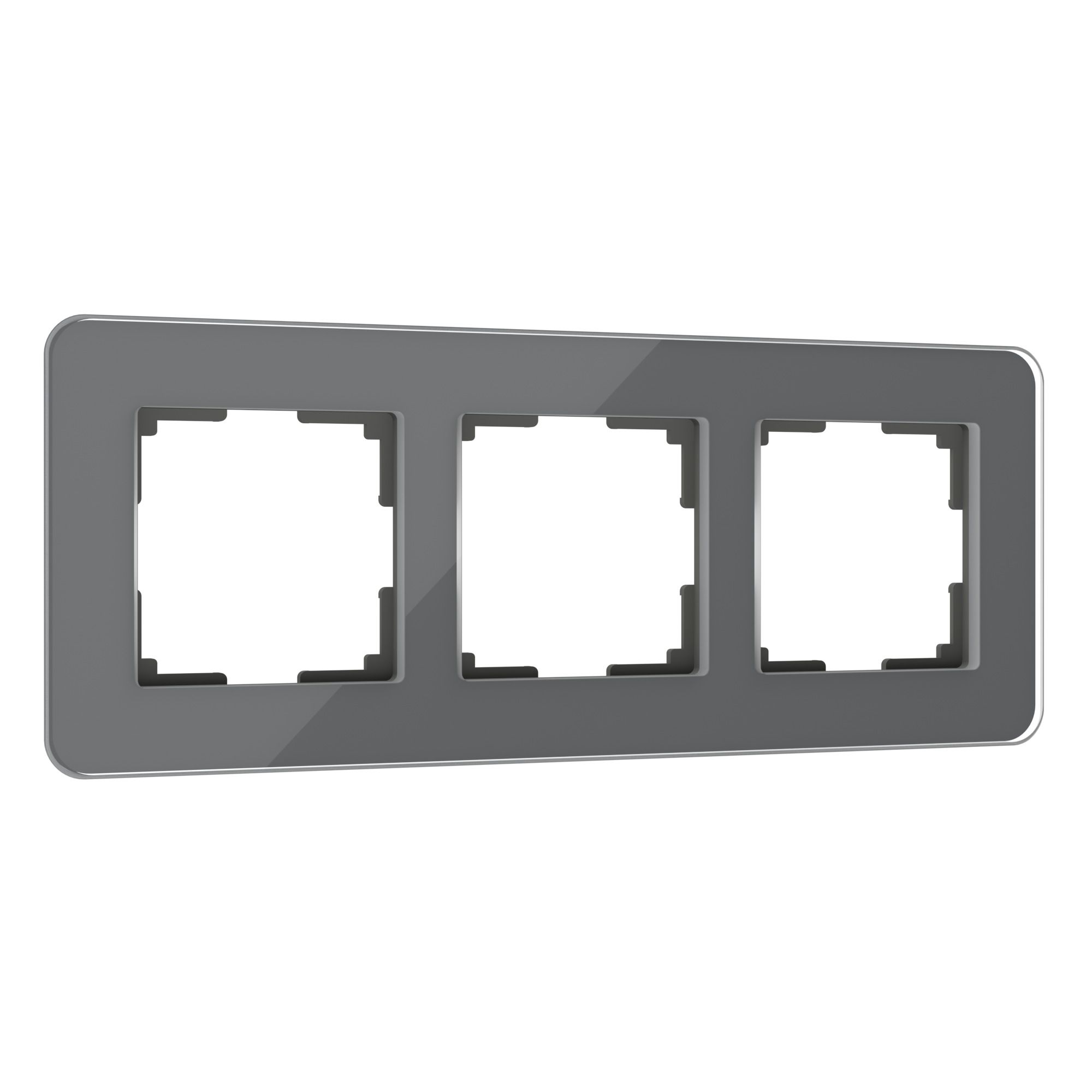 Рамка из стекла на 3 поста Elite графит Werkel