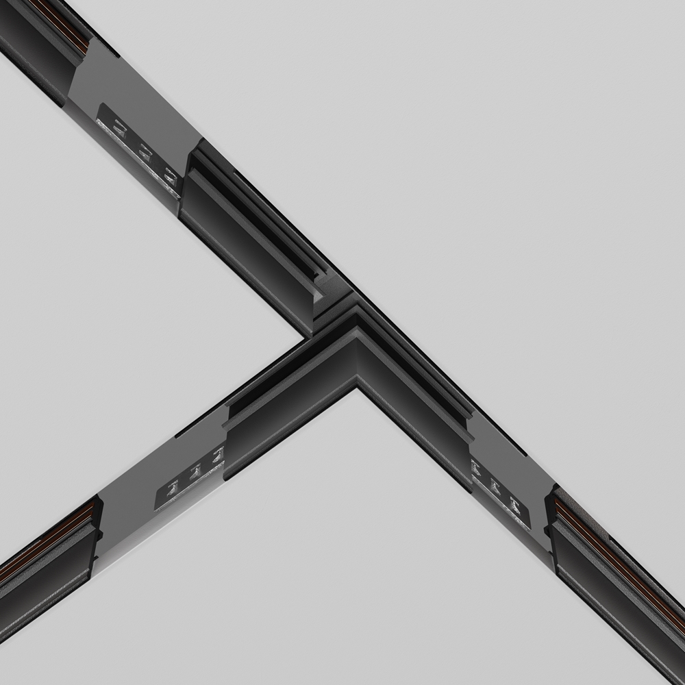 Коннектор Т-образный Exility встраиваемый под ГКЛ 9,5мм, черный Maytoni TRA034CT-42B