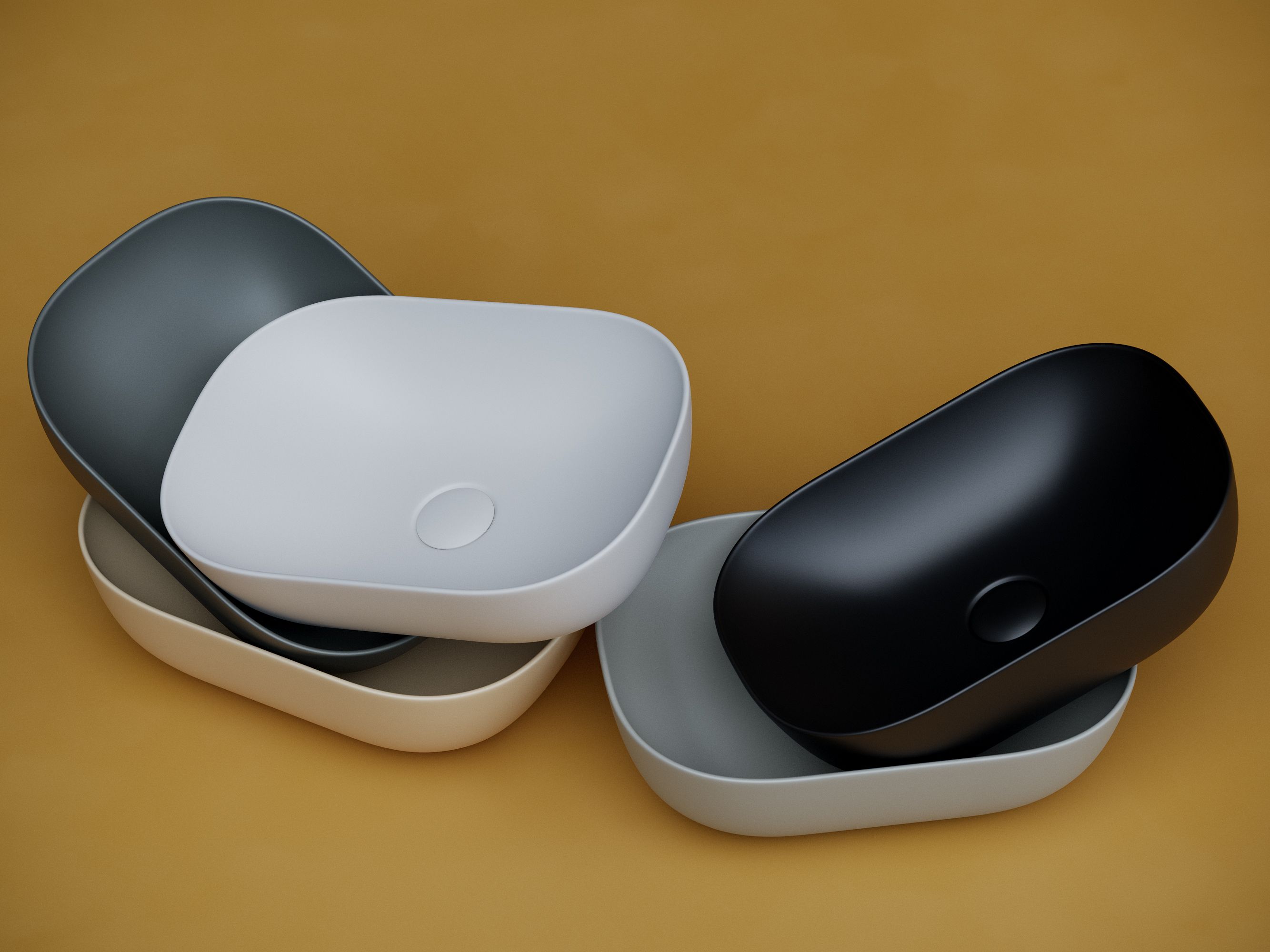 Умывальник чаша накладная прямоугольная CN6009MDH