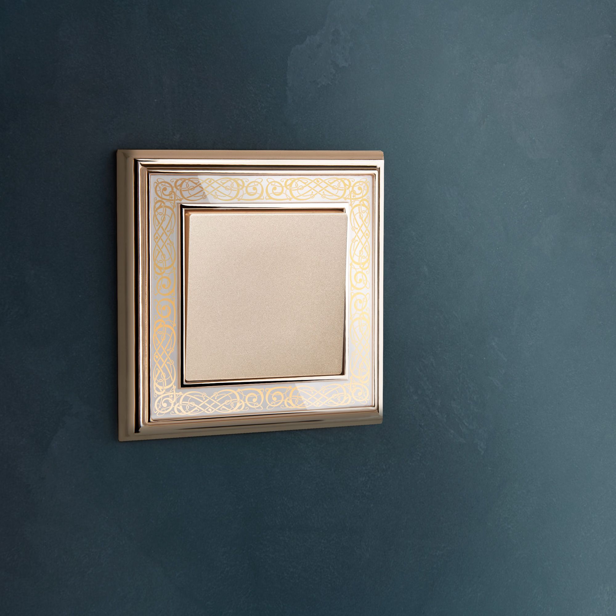 Выключатель одноклавишный проходной (шампань) Werkel