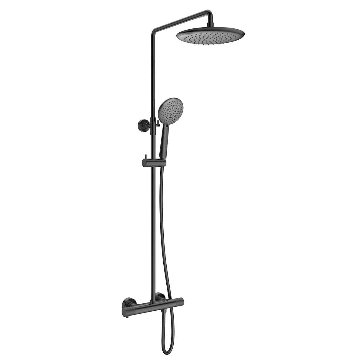 Душевая стойка Vincea Desire VSFS-1D0TGM настенная цвет вороненая сталь