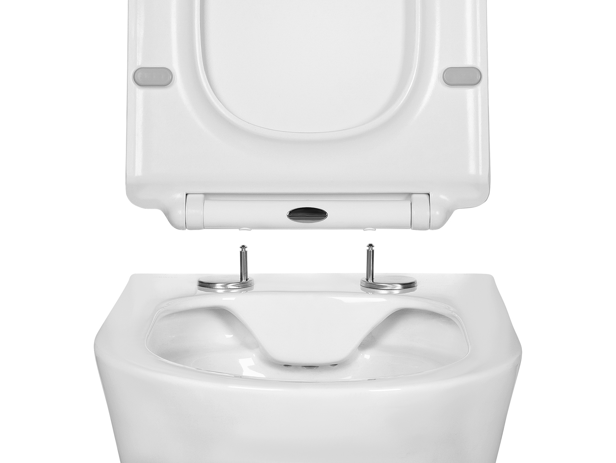 Унитаз подвесной безободковый Aquatek АЛЬФА AQ1910-00 520*370*330 с сиденьем Soft Close