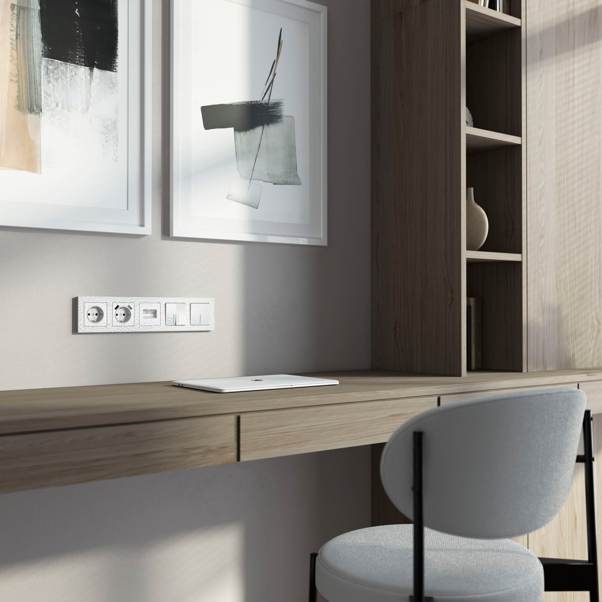 Рамка на 5 постов Hammer (белый) Werkel