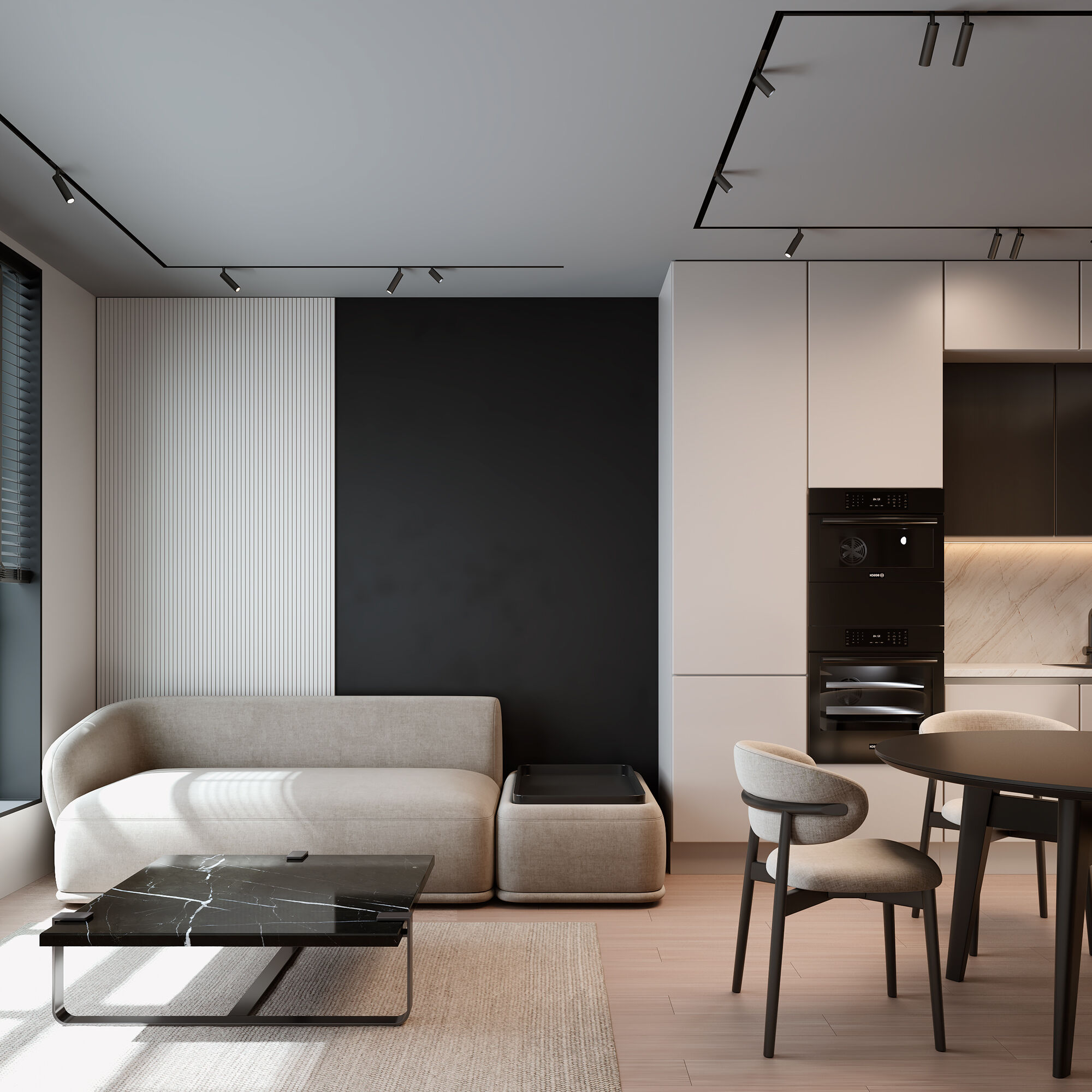 Slim Magnetic Умный трековый поворотный светильник 14W 2700-6500K Dim Dual чёрный