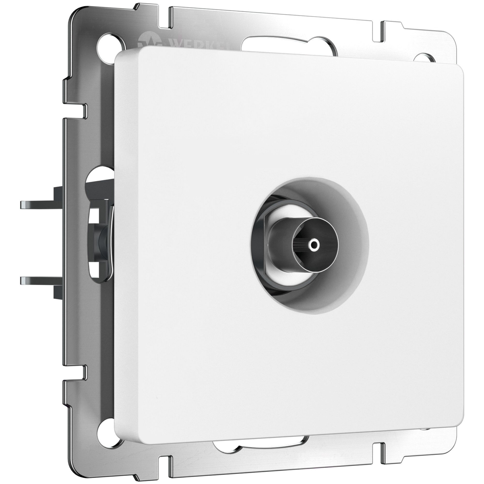 ТВ-розетка оконечная (белый матовый) Werkel