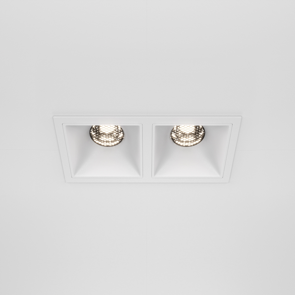 Встраиваемый светильник Maytoni Alfa LED 4000K 2x10Вт 36° DL043-02-10W4K-SQ-W