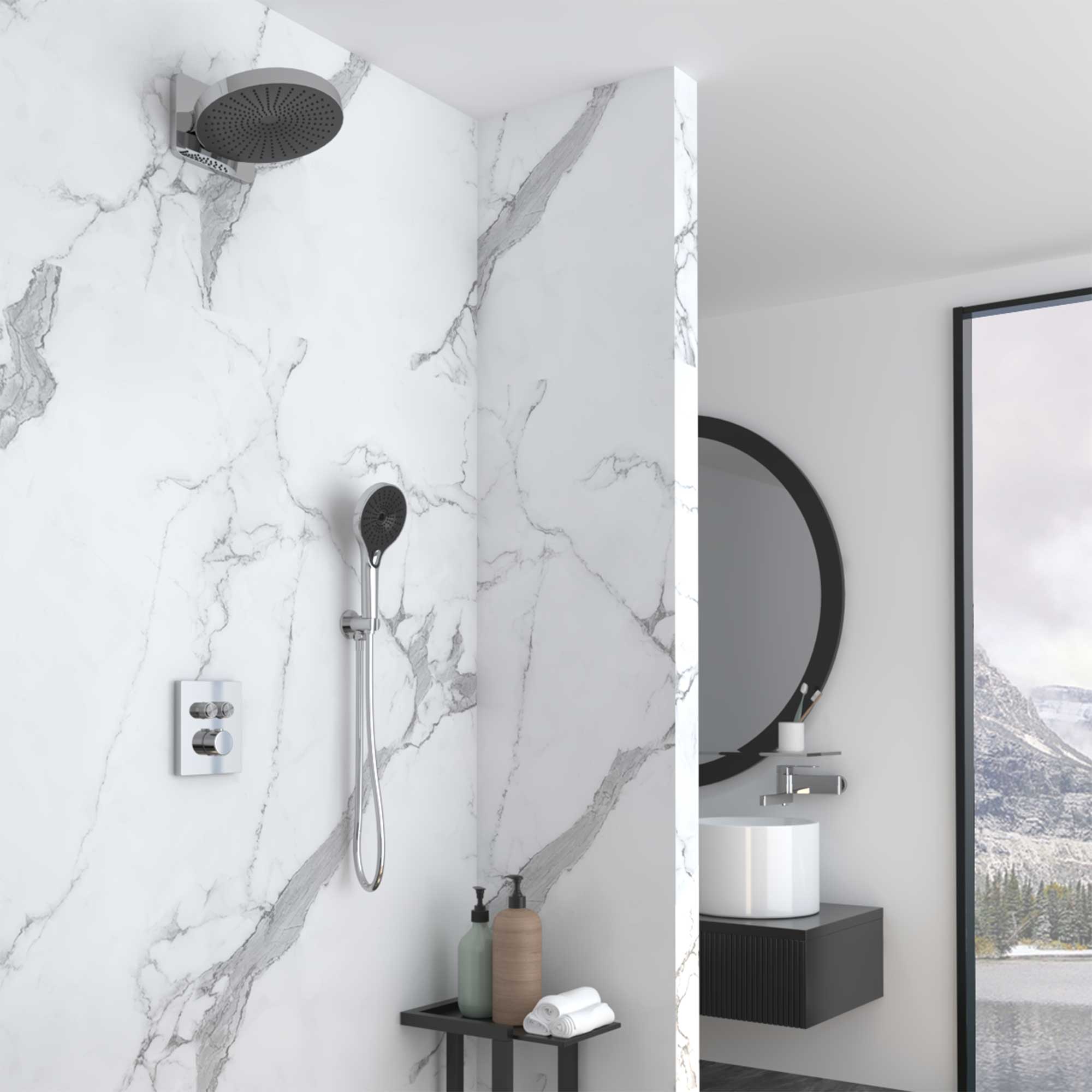 Душевая система Vincea Inspire VSFW-3I21MT1CH встраиваемая в стену цвет хром