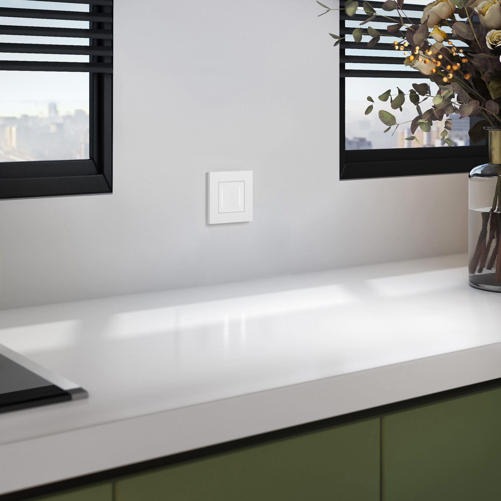 Рамка на 1 пост Slab (белый софт) Werkel