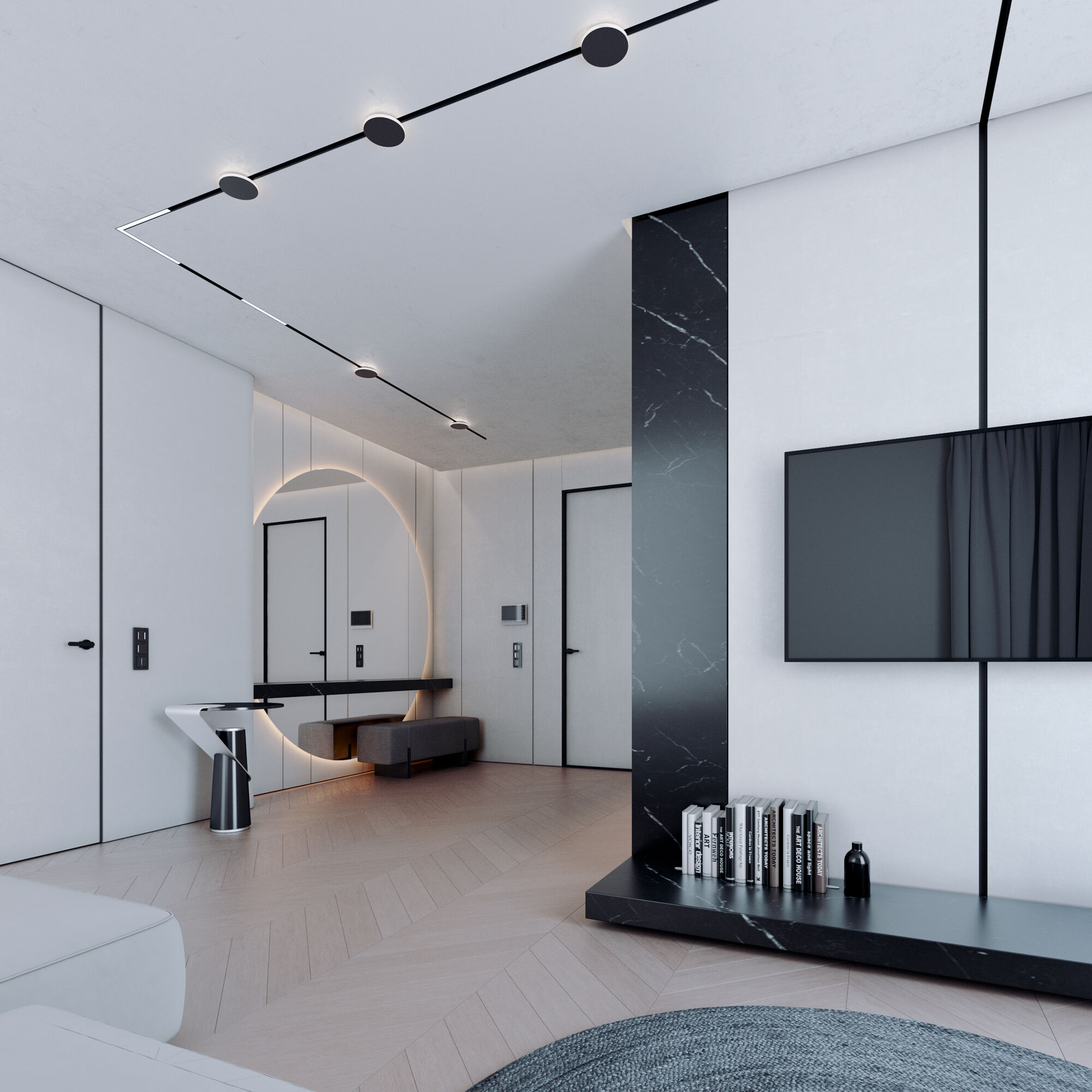 Slim Magnetic Трековый светильник 4W 4000K Cally черный