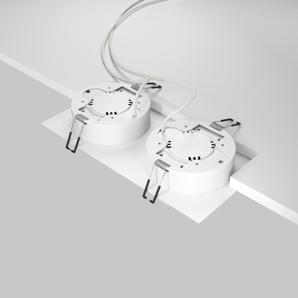 Встраиваемый светильник Maytoni Hoop GX53 2x12Вт DL086-02-GX53-SQ-W