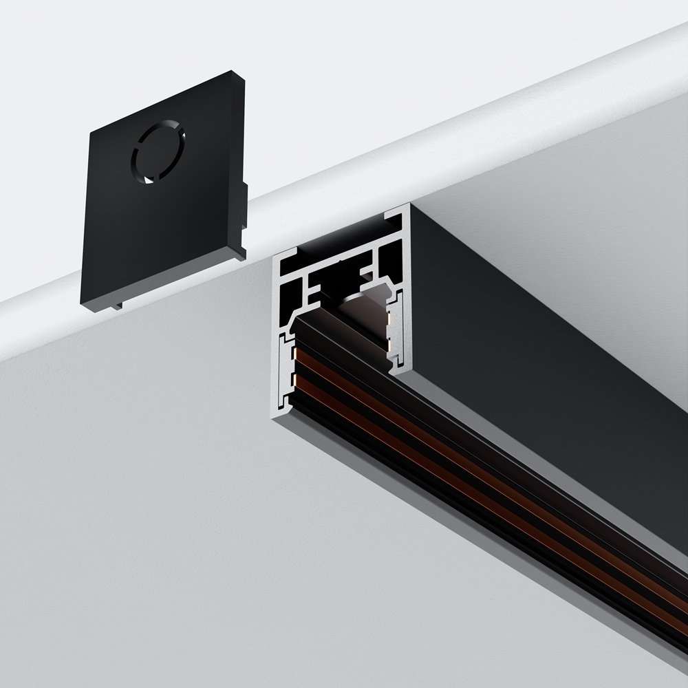 Заглушки для накладного низкопрофильного шинопровода Exility 2шт. Maytoni TRAM034EC-41B