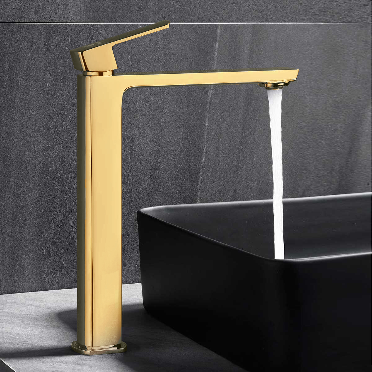 Смеситель Vincea Next VBF-1N2BG на столешницу брашированное золото