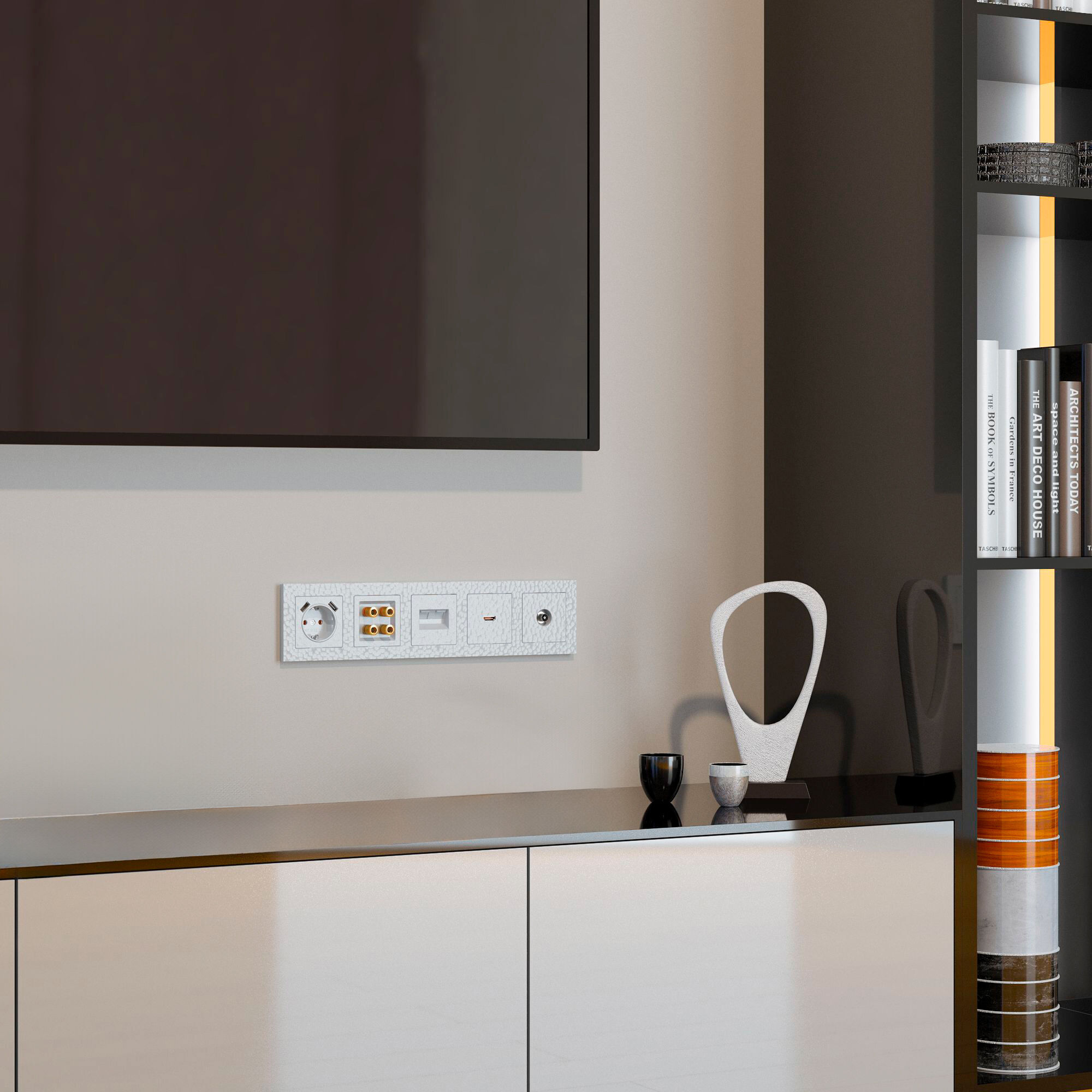 ТВ-розетка оконечная (белый) Werkel