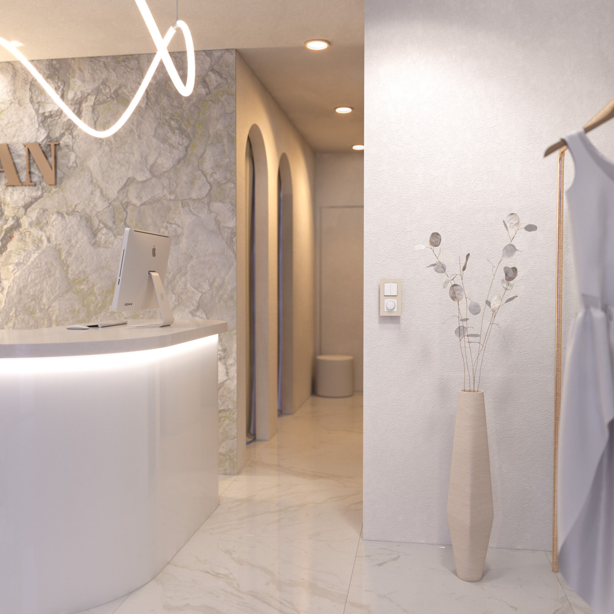 Рамка на 2 поста Slab (айвори софт) Werkel