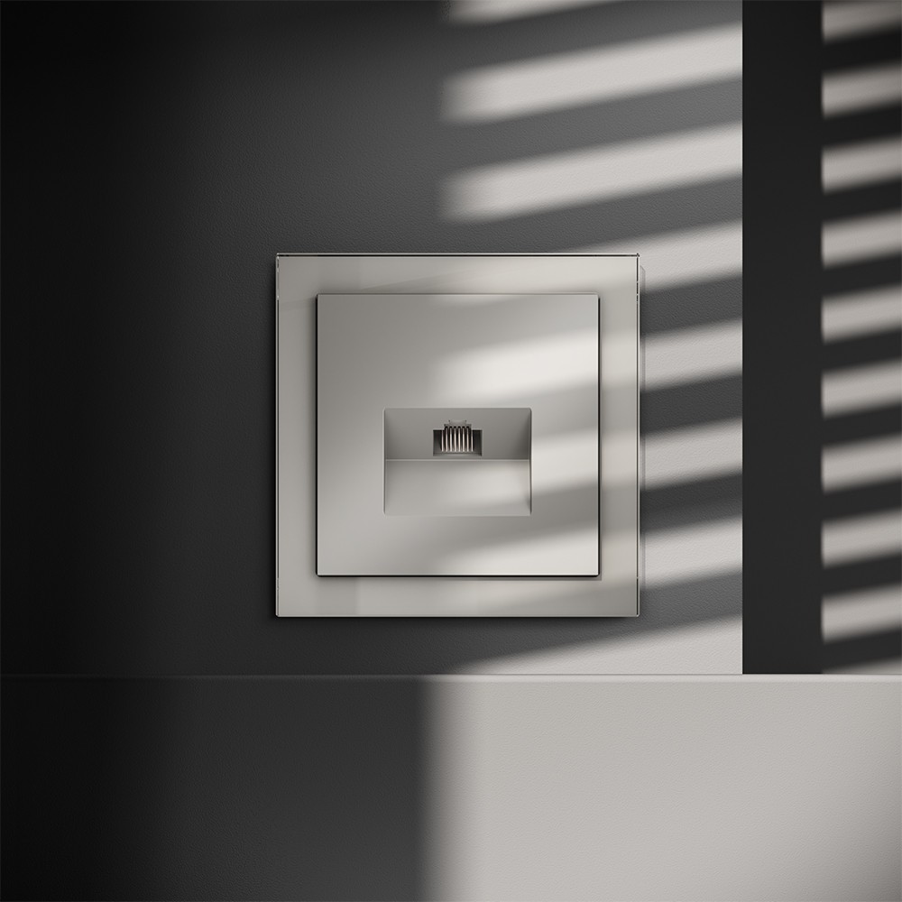 Розетка компьютерная встраиваемая VOLTUM S70 RJ45 кат.6, (кашемир)