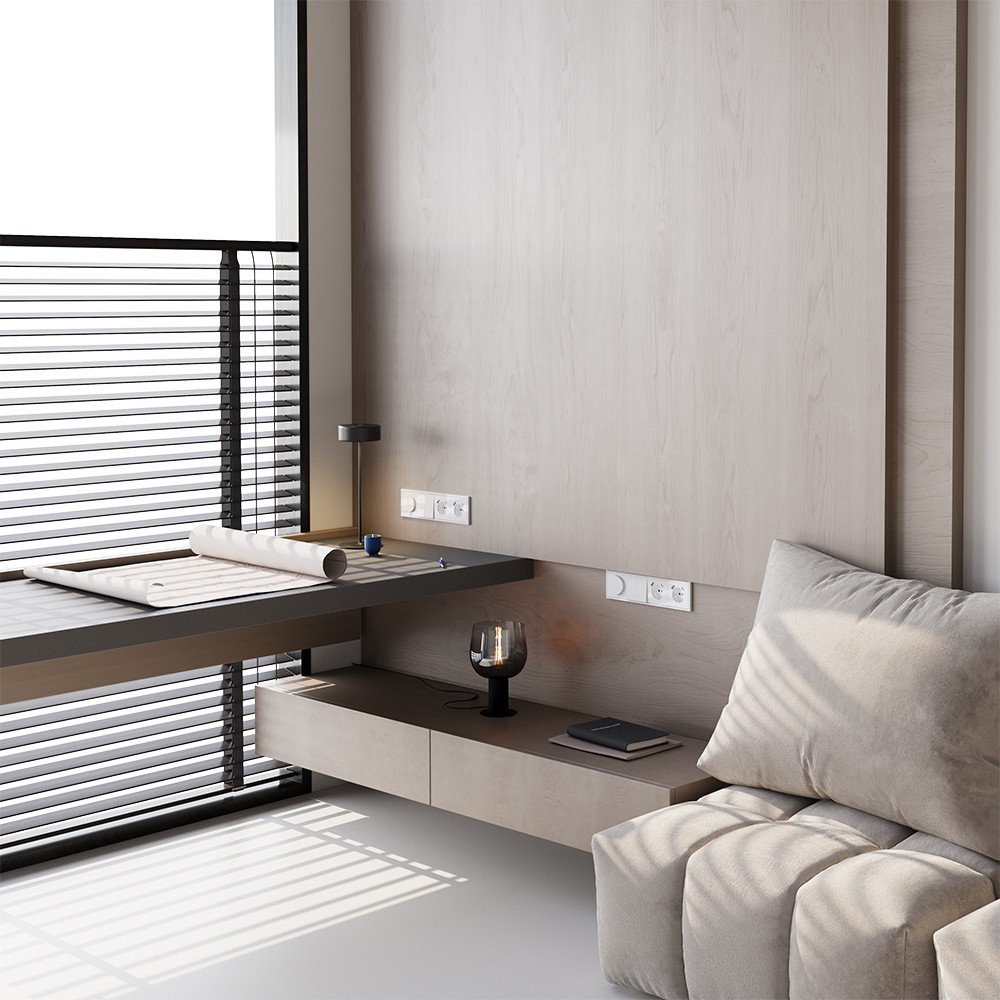 Розетка встраиваемая VOLTUM S70 с заземлением и защитными шторками, 16А, с USB, A+A, (белый глянцевый)