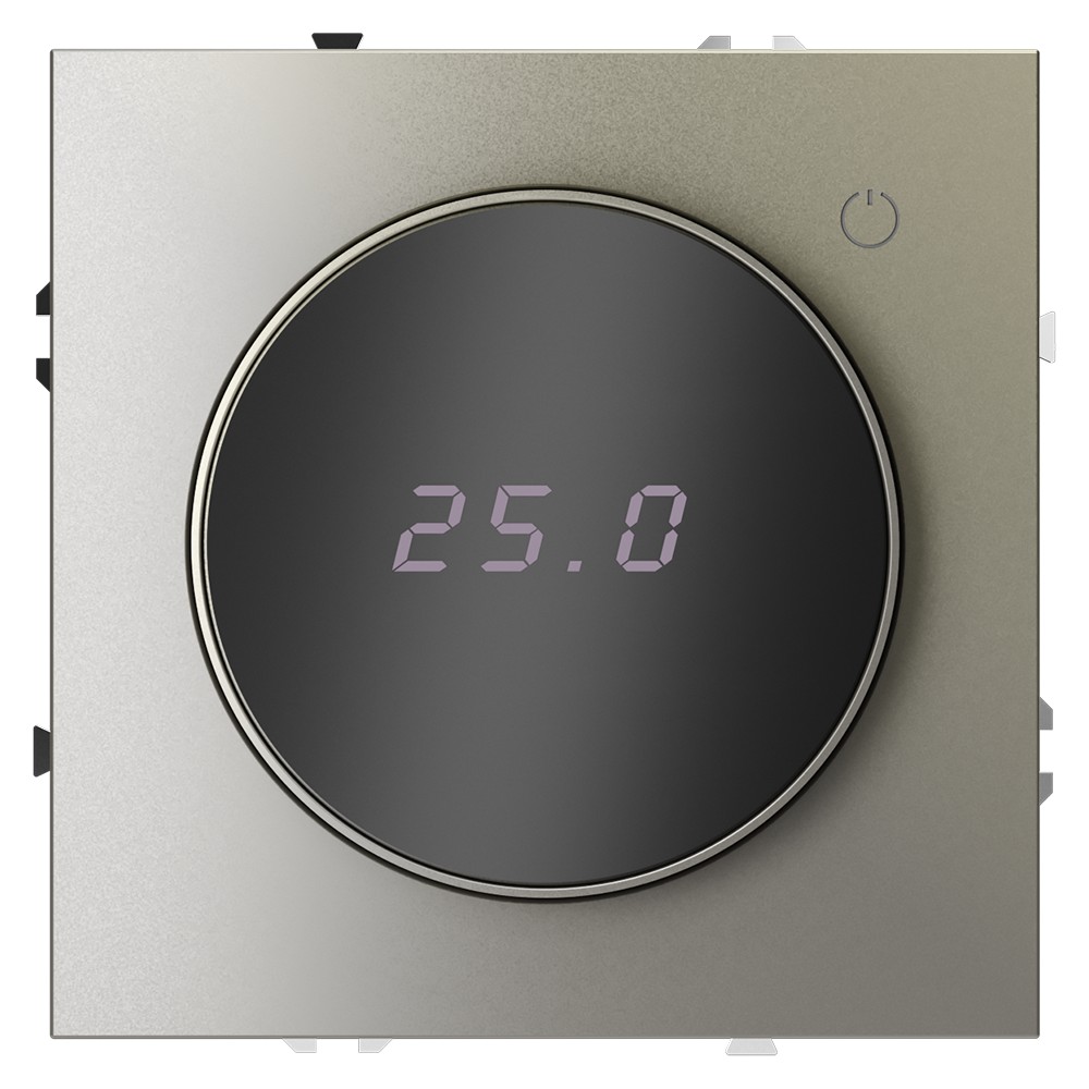 Терморегулятор электронный VOLTUM S70 с индикацией и датчиком, для теплого пола, (шелк)