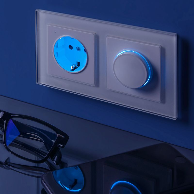 Диммер с подсветкой (белый глянцевый) Werkel