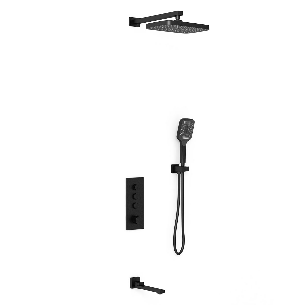 Душевая система Vincea VSFW-433T1MB встраиваемая в стену цвет черный матовый