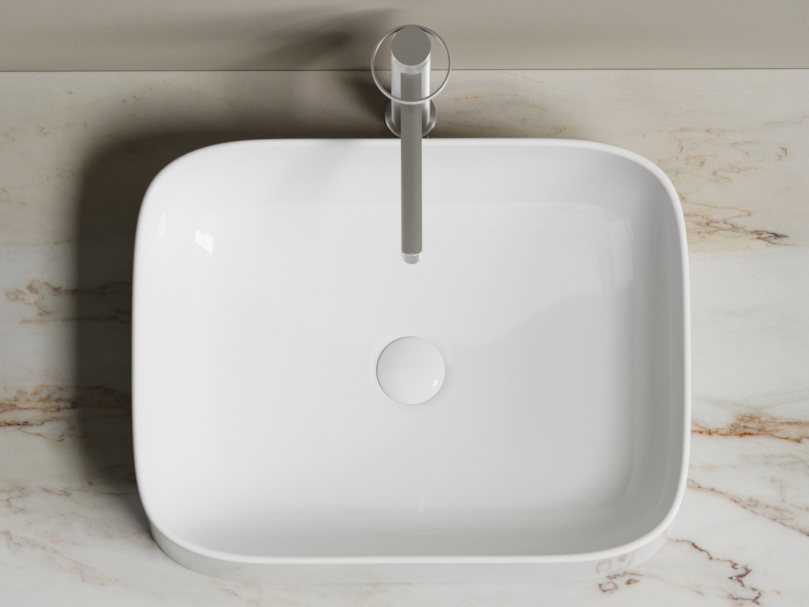 Умывальник чаша накладная прямоугольная CN6052