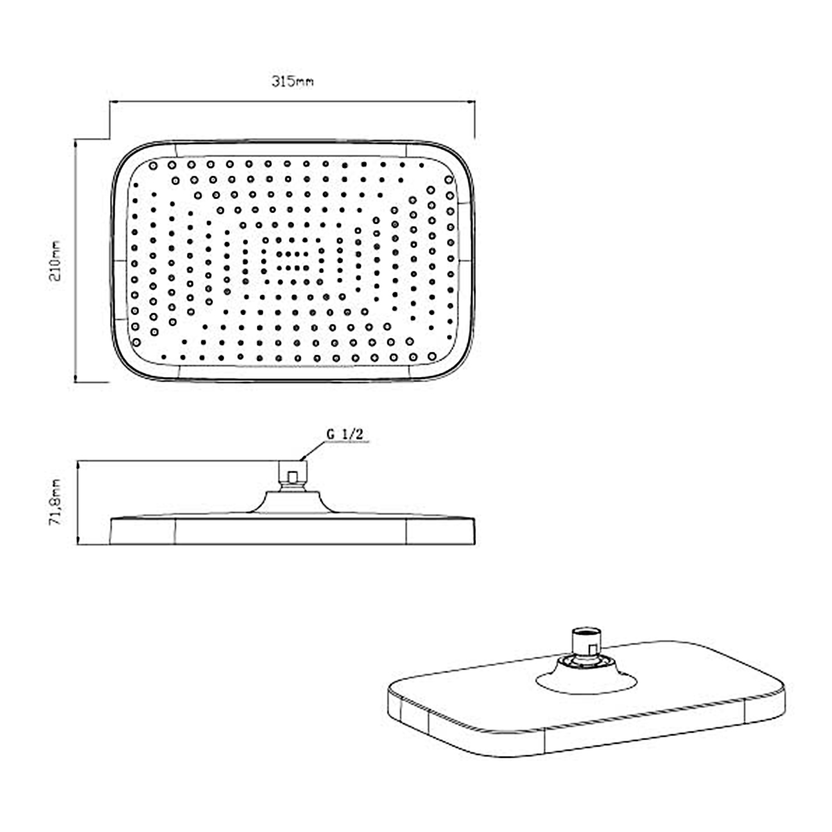 Душевая система Vincea VSFW-4211GM встраиваемая в стену цвет вороненая сталь