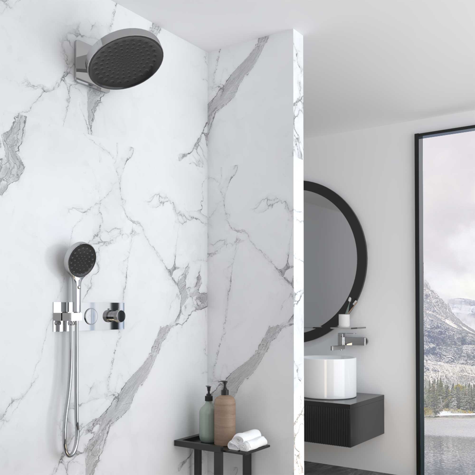 Душевая система Vincea VSFW-422TI3CH встраиваемая в стену цвет хром