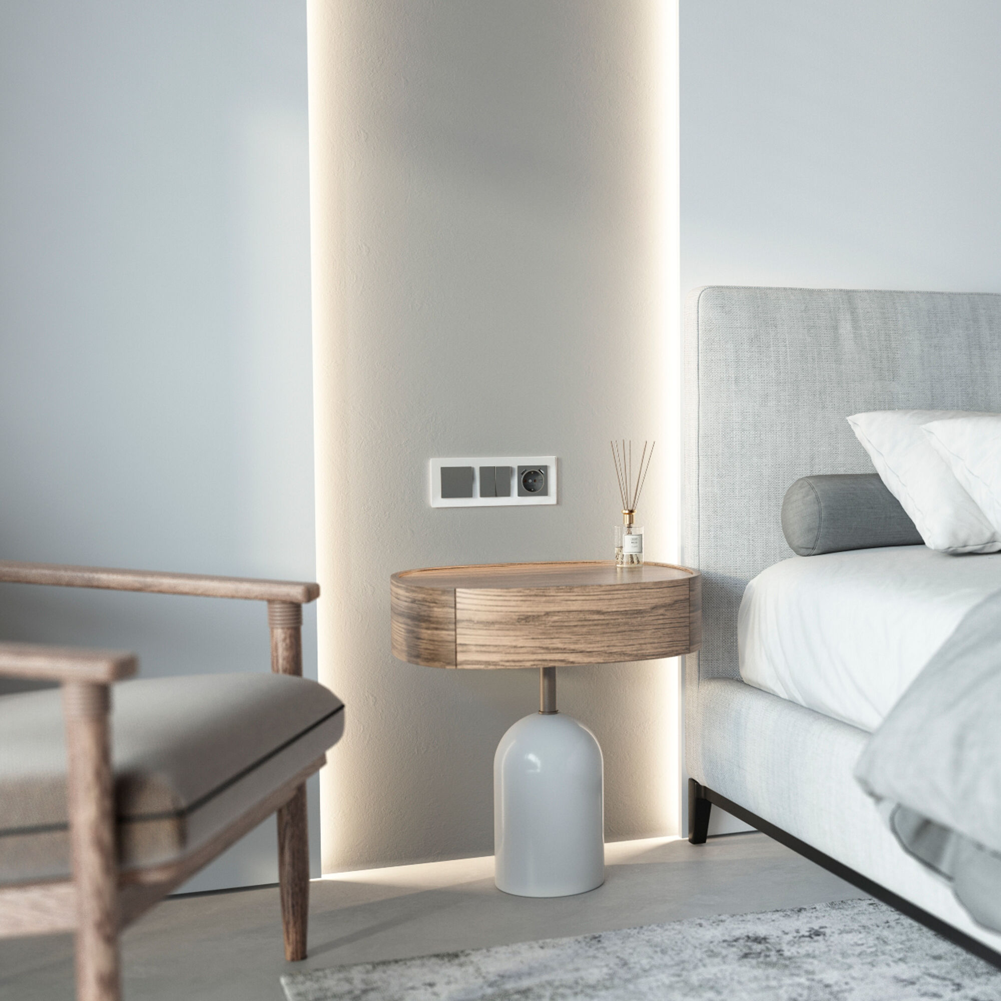 Рамка на 3 поста (белый,стекло) Werkel