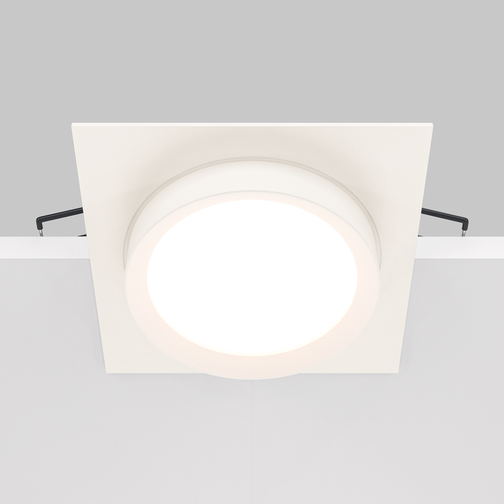 Встраиваемый светильник Maytoni Hoop GX53 1x12Вт DL086-GX53-SQ-W