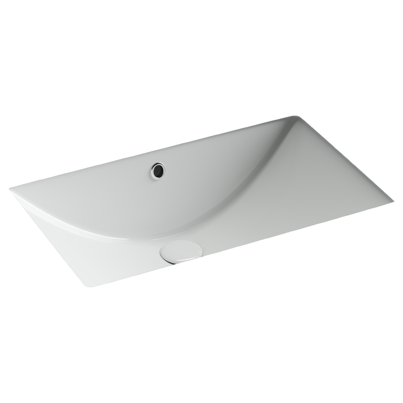 Раковина встраиваемая снизу прямоугольной формы с отверстием слива- перелива CN6082