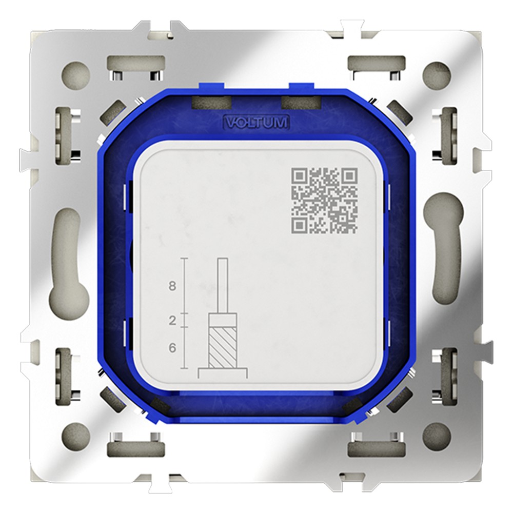 Розетка телевизионная встраиваемая VOLTUM S70 оконечная TV+SAT, (сталь)