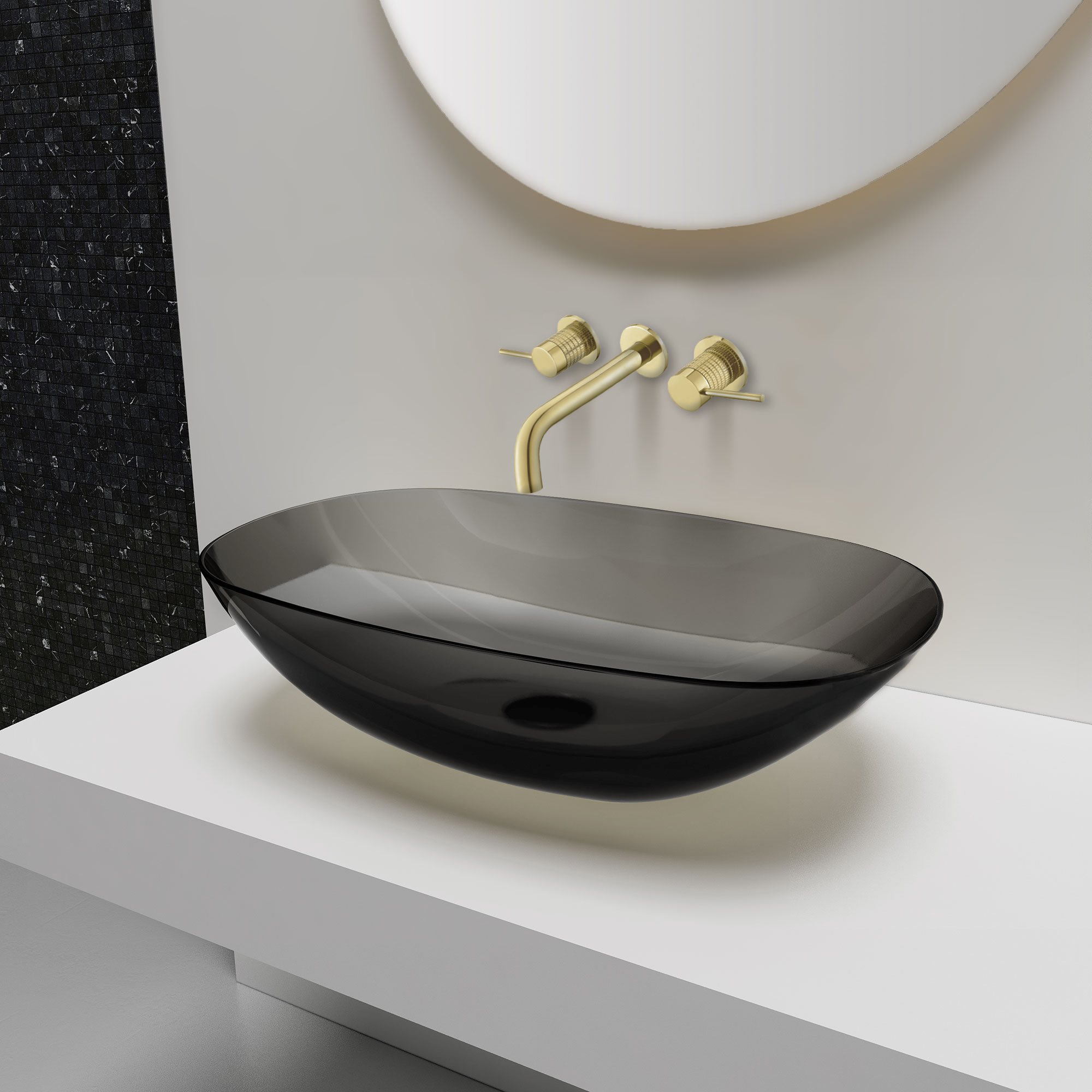 Смеситель Vincea Groove VBFW-4G1BG4 настенный брашированное золото