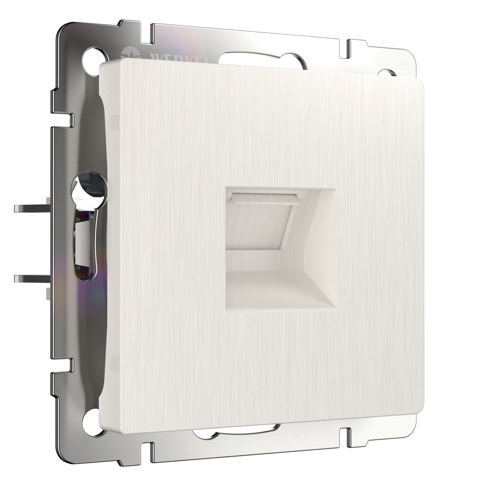 Телефонная розетка RJ-11 (перламутровый рифленый) Werkel