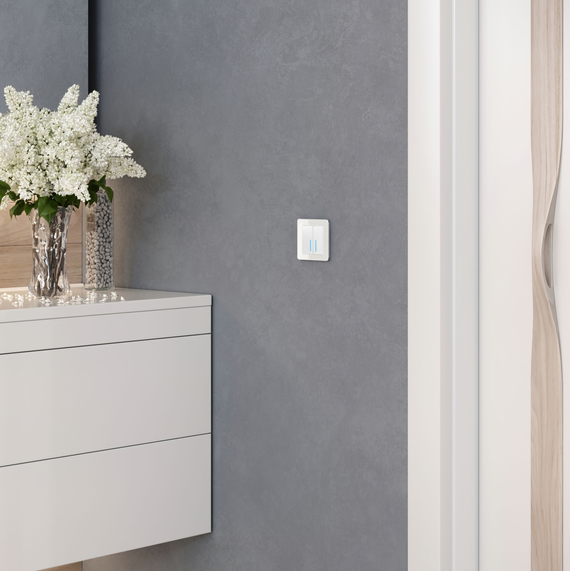 Рамка на 1 пост Acrylic белый Werkel