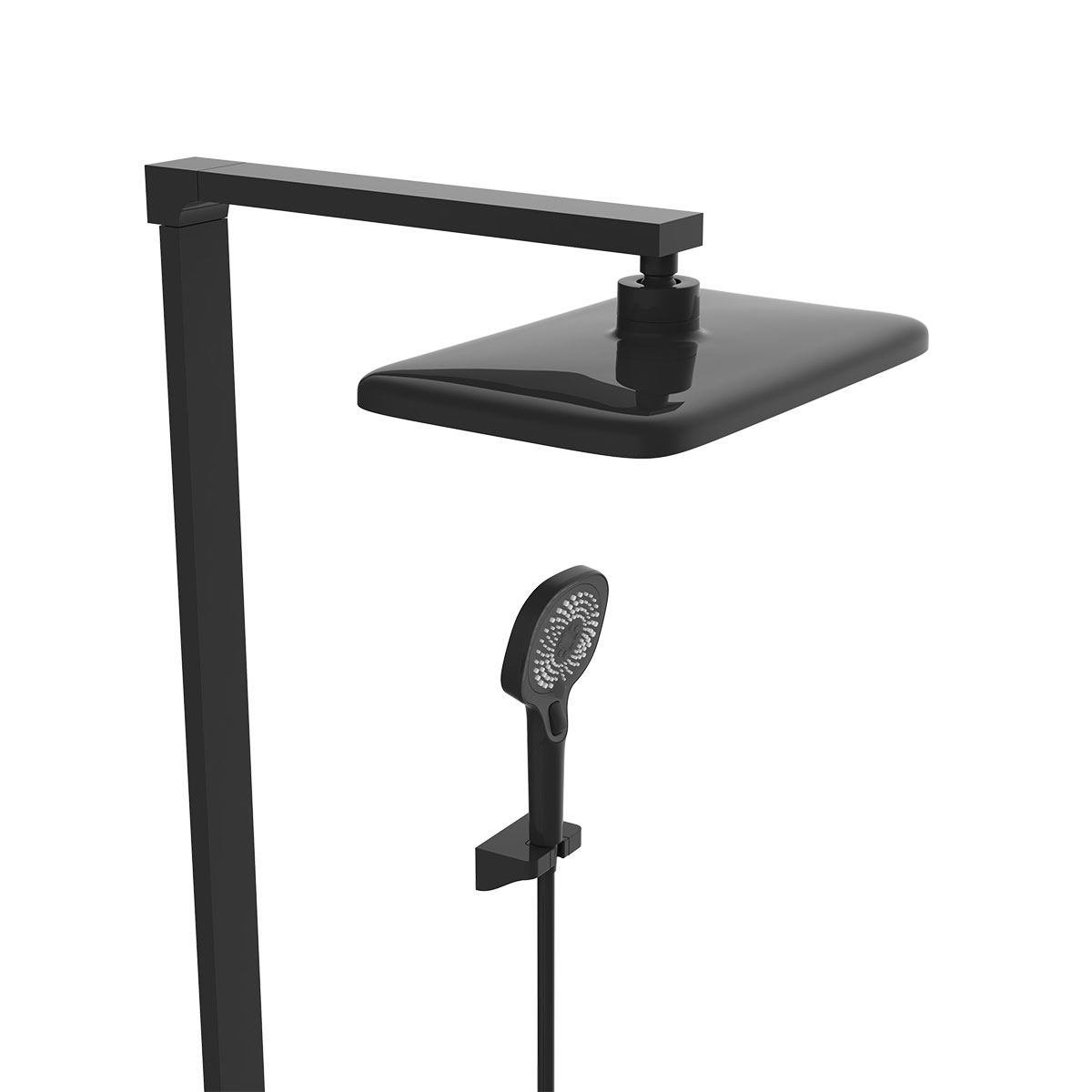 Душевая стойка Vincea Inspire VSFS-3I13TMB настенная цвет черный матовый