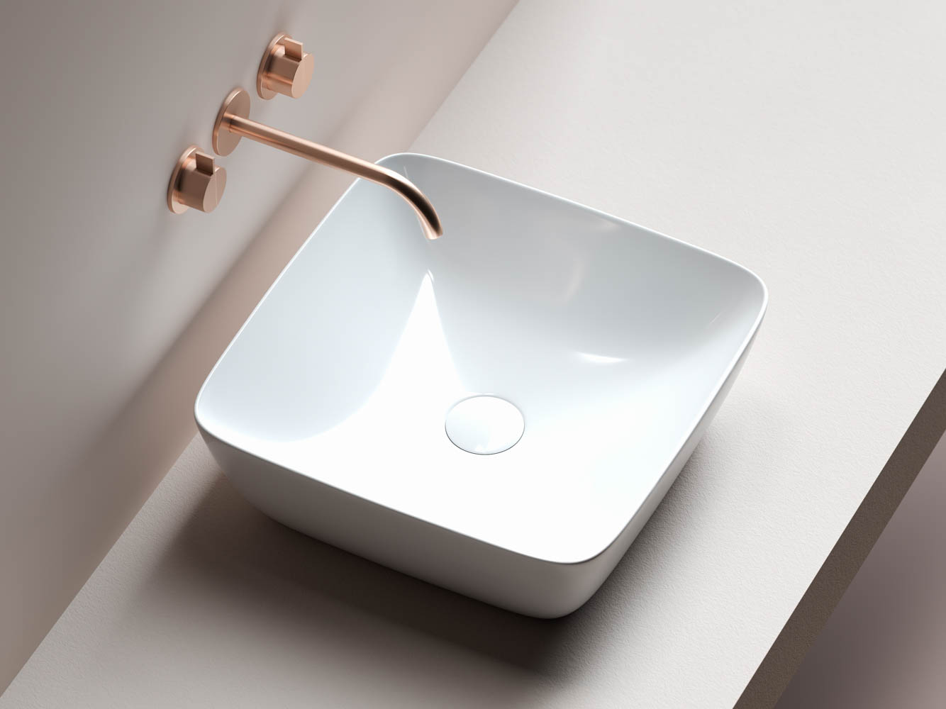 Умывальник чаша накладная квадратная CN2002