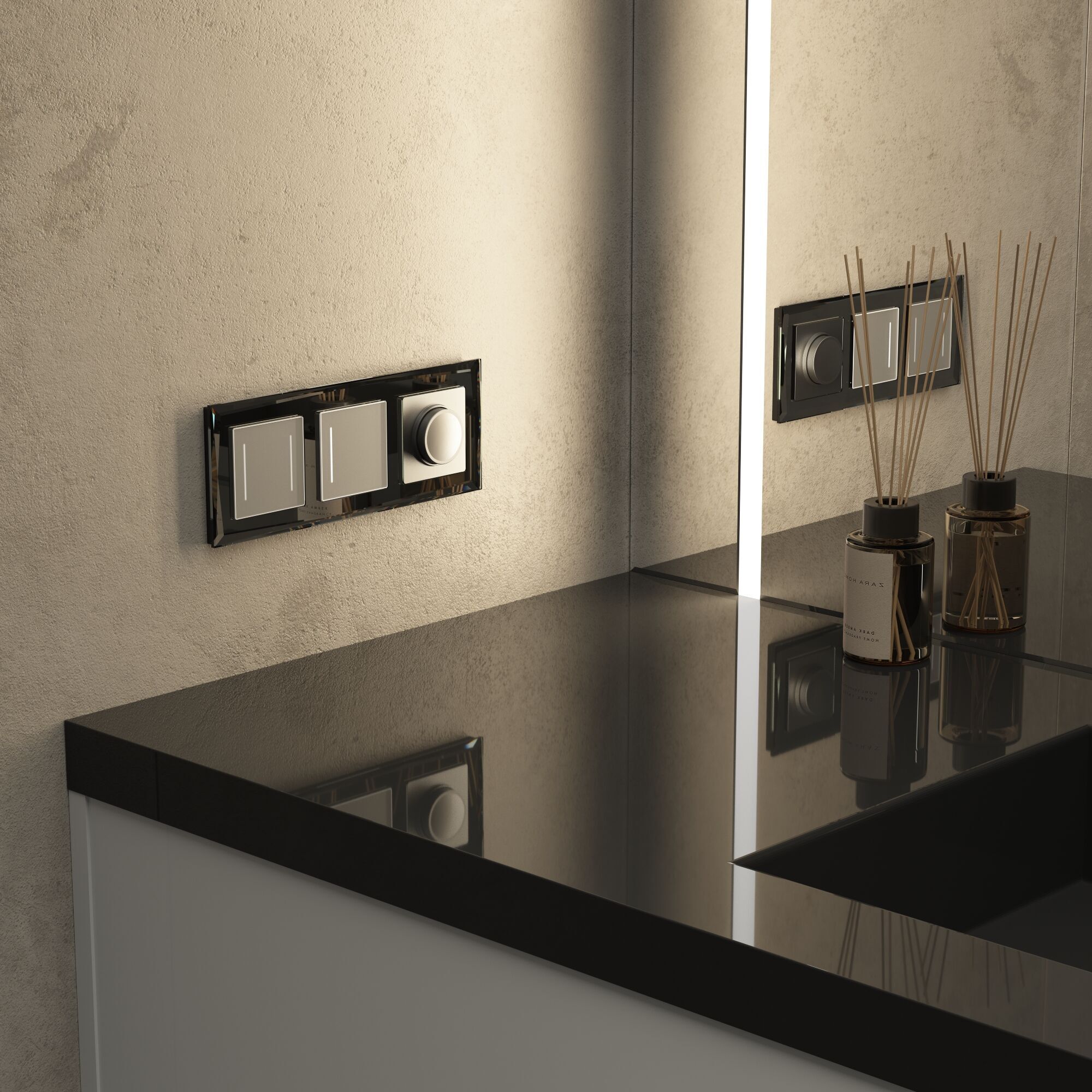 Рамка на 3 поста (черный) Werkel