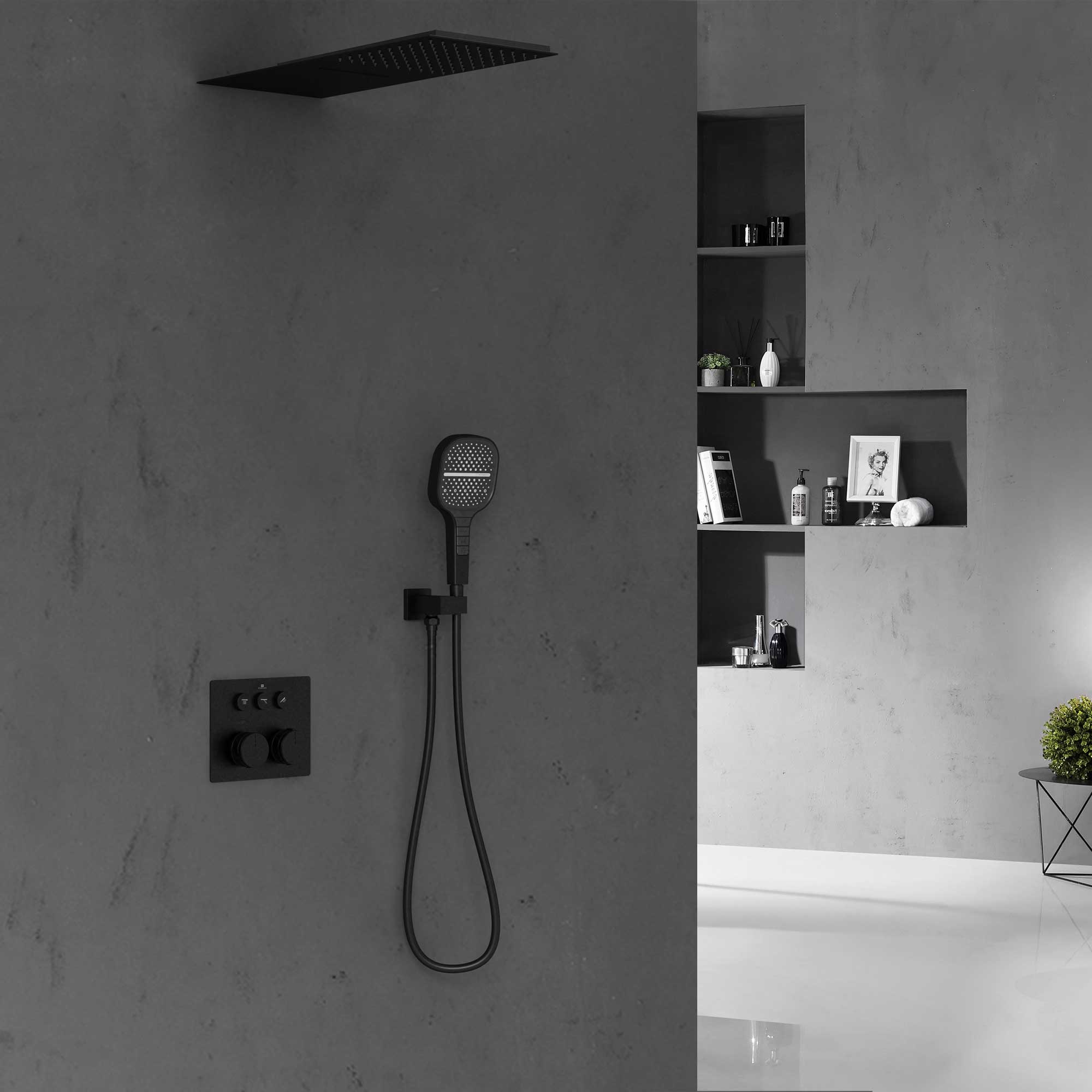 Душевая система Vincea VSFW-401TMB встраиваемая в стену цвет черный